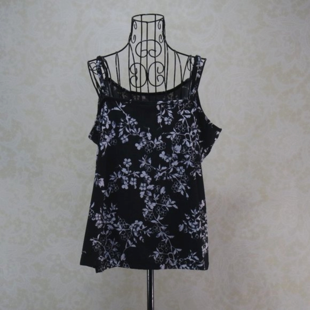 FASHION BUG Black Grey Gray Cami Camisole Tank Top - Picture 8 of 12